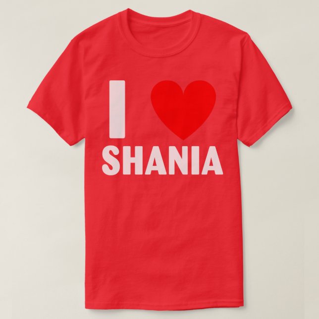 Camiseta Amo Shania Heart First Name Shania (Diseño del anverso)