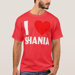 Camiseta Amo Shania Heart First Name Shania