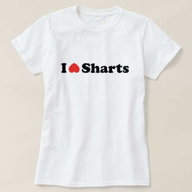 Camiseta Amo Sharts (Diseño del anverso)