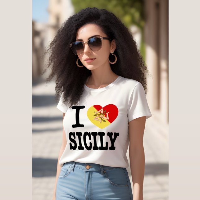 Camiseta Amo Sicilia (Corazón Sicilia) (Subido por el creador)