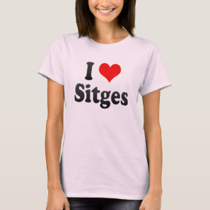 Camiseta Amo Sitges, España. Yo Encanta Sitges, España