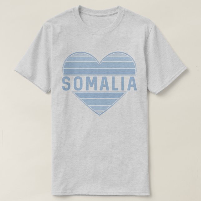 Camiseta Amo Somalia, corazón somalí (Diseño del anverso)
