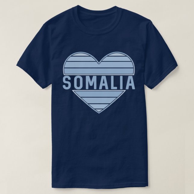 Camiseta Amo Somalia, corazón somalí (Diseño del anverso)