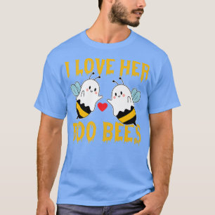 Camiseta Amo su Boo Abejas Parejas divertidas Fiesta Hallow