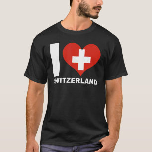Camiseta Amo Suiza Bandera del Corazón Suiza 1