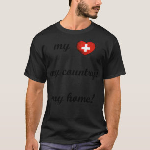 Camiseta Amo Suiza Mi hogar Mi país