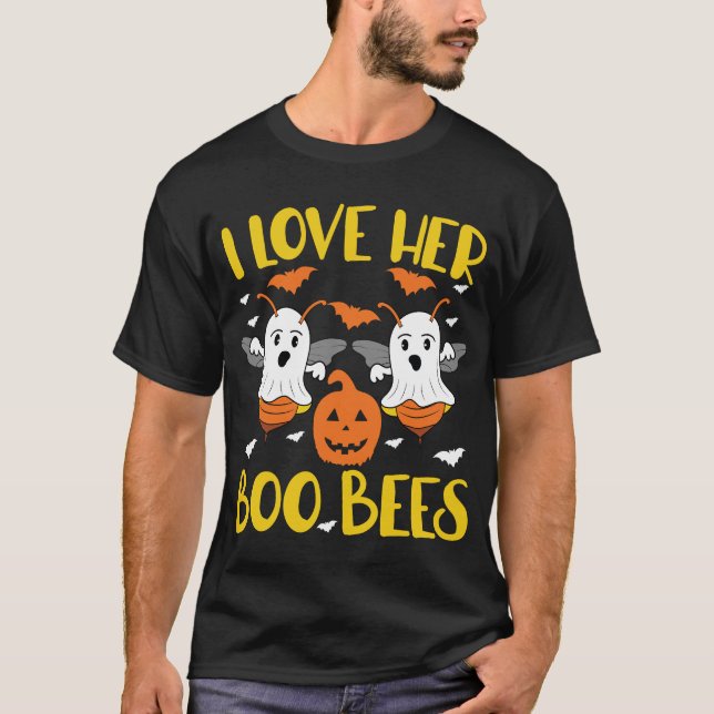 Camiseta Amo sus abejas de boo tee parejas divertidas Hallo (Anverso)