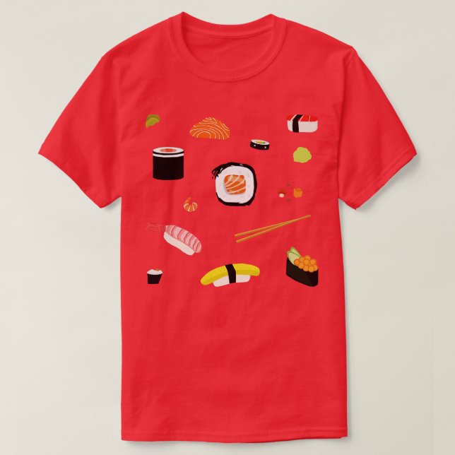Camiseta Amo Sushi Roll (Diseño del anverso)