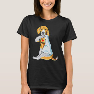 Camiseta Amo Tatuaje de Mamá Beagle Mamá Perro Mujeres