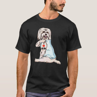 Camiseta Amo Tatuaje de Mamá Coton De Tulear Mamá Perro  Mu
