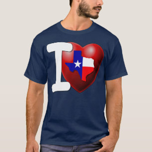 Camiseta Amo Tejas - el estado solitario de la estrella