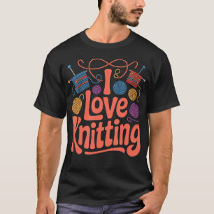 Camiseta Amo Tejer Bolas de Hilo Creativas