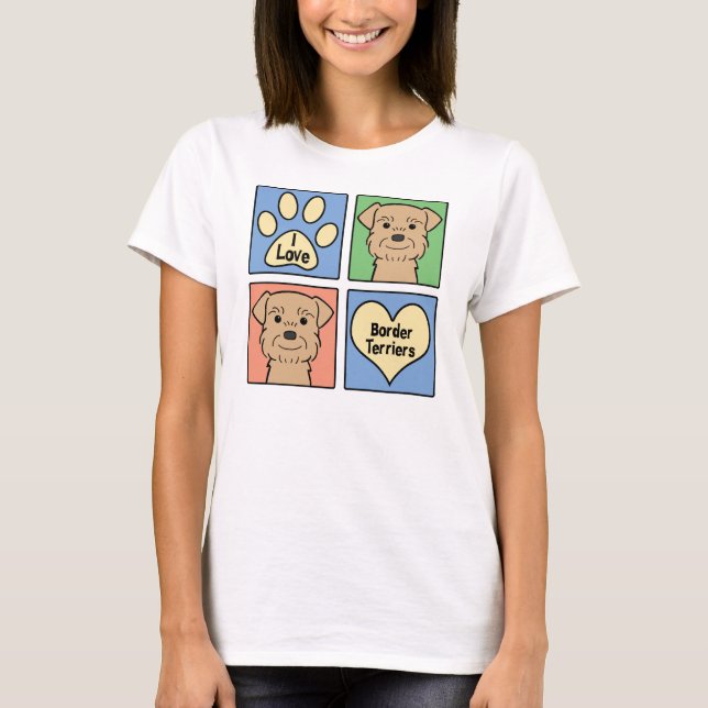Camiseta Amo terrieres de frontera (Anverso)