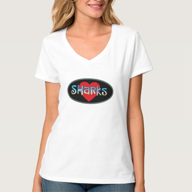 Camiseta Amo tiburones (Anverso)