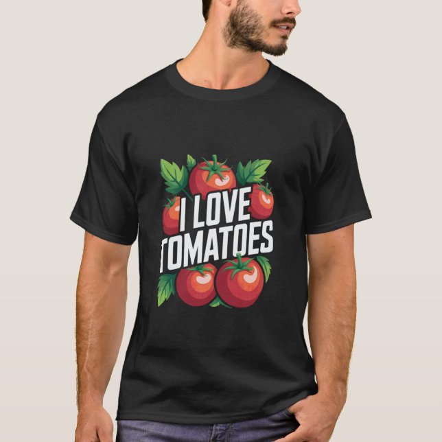 Camiseta Amo Tomates Declaración Vegana Fresca (Anverso)