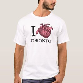 Camiseta Amo Toronto anatómicamente correcto tee cardíaco