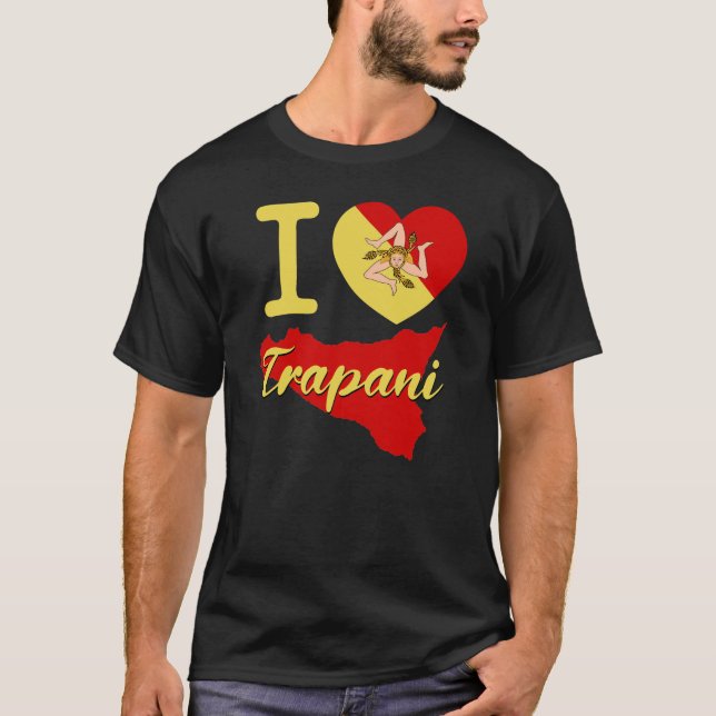 Camiseta Amo Trapani (Corazón Siciliano Trapani) (Anverso)
