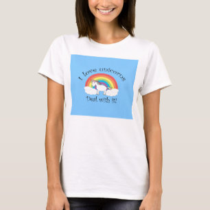 Camiseta Amo trato de los unicornios con él azul