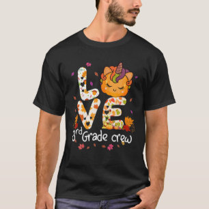 Camiseta Amo Tripulación De Tercer Grado Cute Calabaza De U
