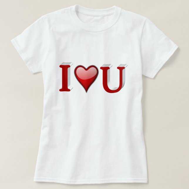 Camiseta Amo Tu Día de San Valentín Rojo (Diseño del anverso)