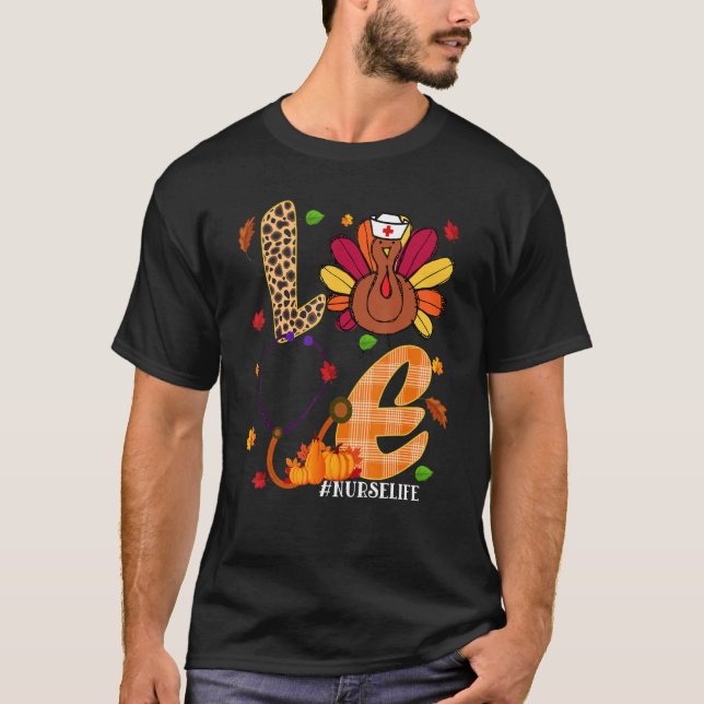 Camiseta Amo Turquía Stethoscope Enfermera Vida Acción de G (Anverso)