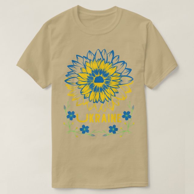 Camiseta AMO Ucrania Girasol Bandera Ucraniana Apoye A U (Diseño del anverso)