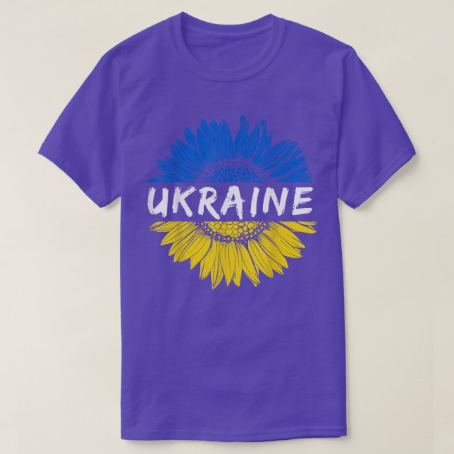 Camiseta AMO Ucrania Girasol Bandera Ucraniana Apoye A U (Diseño del anverso)