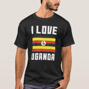 Camiseta Amo Uganda Me Encanta Uganda Viajes Familiares Uga