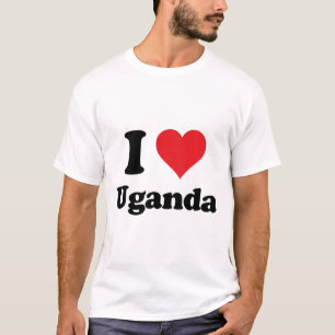 Camiseta Amo Uganda Recuerdo Temático del País 
