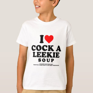 Camiseta Amo una sopa Leekie Escocesa Pollo Puerro Burns N