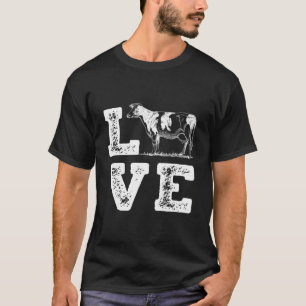 Camiseta Amo Vacas Granjero Lácteo De Vacas Granja