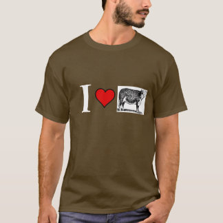 Camiseta Amo vacas marrones