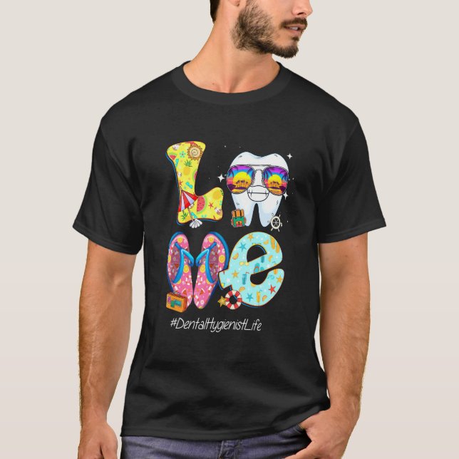 Camiseta Amo Vida Higiénica Dental Hola Vacaciones De Veran (Anverso)
