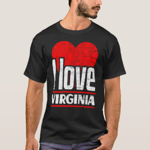 Camiseta Amo Virginia Mejor Estado Hogar del Corazón Virgin