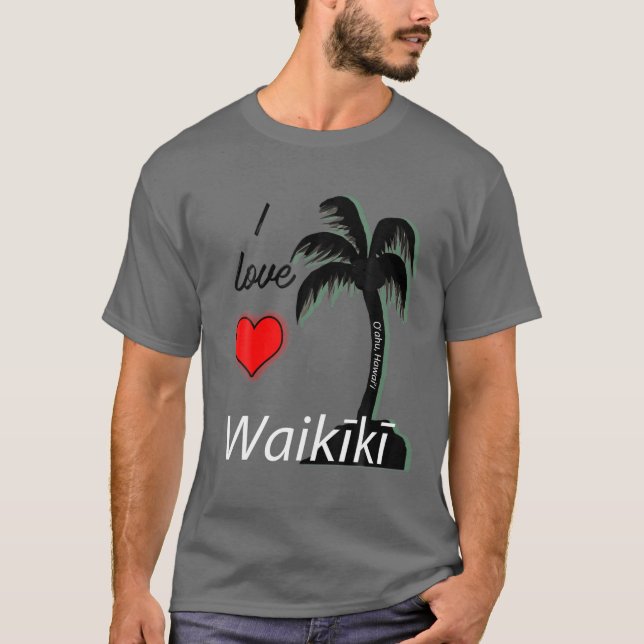 Camiseta Amo Waikiki | OAHU | HAWAI'i (Anverso)