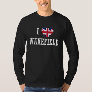 Camiseta Amo Wakefield Inglaterra Unión Bandera Ing Corazón