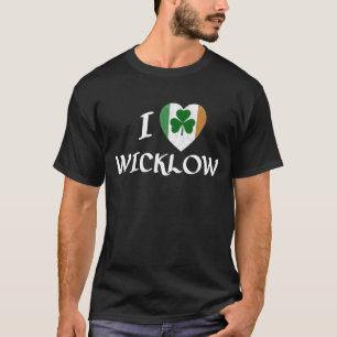 Camiseta Amo Wicklow Irlanda Eire Flag Heart Shamrock Ir