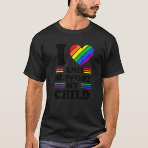 Camiseta Amo Y Apoyo A Mi Hijo El Arcoiris Lesbiano Gay