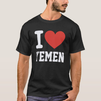 Camiseta Amo Yemen Corazón Recuerdo Amantes Orgullo Viaje 1