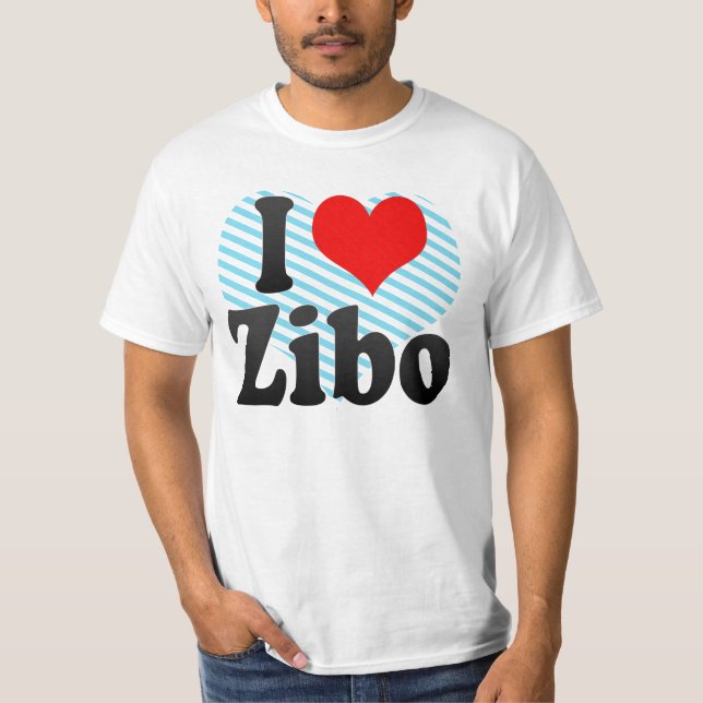 Camiseta Amo Zibo, China. Wo Ai Zibo, China (Anverso)