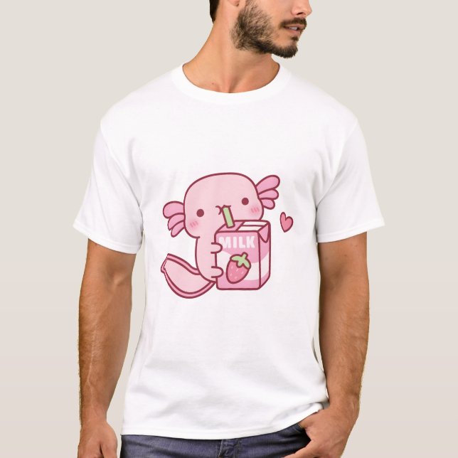 Camiseta Amoción rosa dulce a la leche de fresa (Anverso)