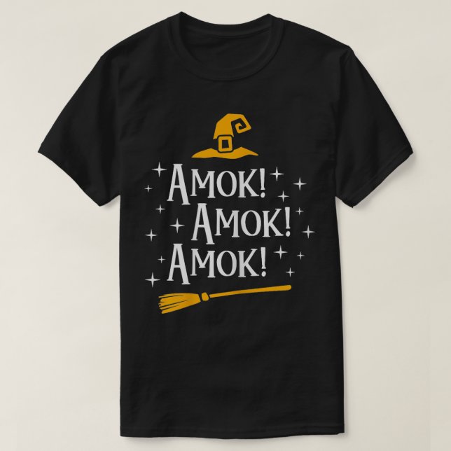 Camiseta Amok Amok Amok Cute Costume Idea Hermanas Hallowee (Diseño del anverso)