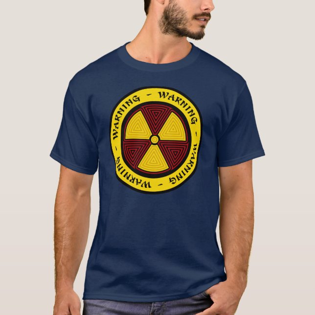 Camiseta amonestadora de la radiación del arte (Anverso)