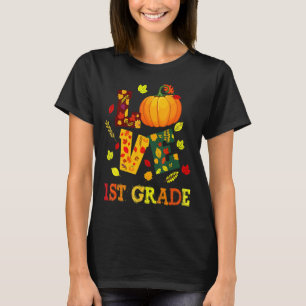 Camiseta Amor 1º grado Feliz otoño a profesor Stu