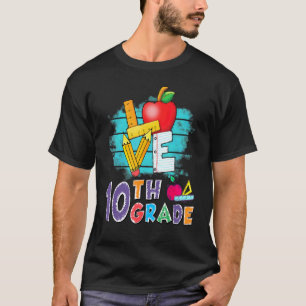 Camiseta Amor 10.º Estudiante De Maestría Primer Día De Col