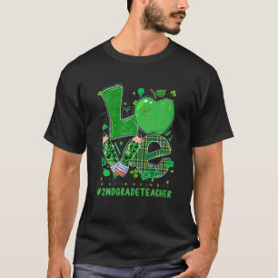 Camiseta AMOR 2.º Profesor Apple Lápiz St Patricks Da