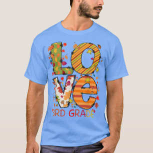 Camiseta Amor 3º Grado Feliz Otoño Stud de Maestros Otoño