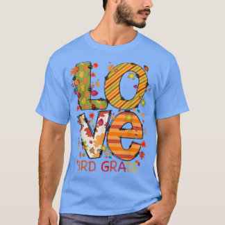 Camiseta Amor 3º Grado Feliz Otoño Stud de Maestros Otoño