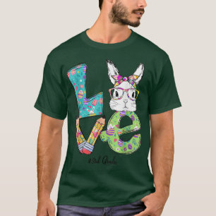 Camiseta AMOR 3º Grado Maestra Bunny Cute Easter Day T-Shi