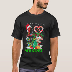 Camiseta Amor 4º grado Santa Hat Candy Cane Maacher Xmas P